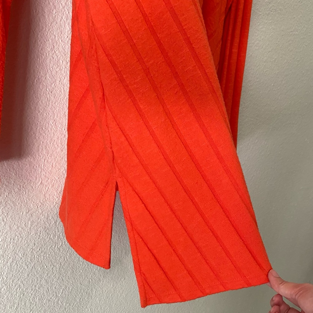Maeve by Anthropologie Devine Tunic Long Sleeve Medium Orange Textured Sweater - Picture 7 of 12